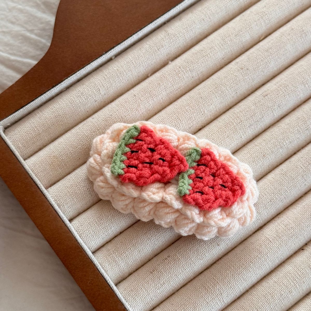 Handmade Knit Fruit Hair Clip