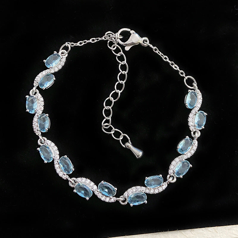 Sky Gem – Topaz & Zircon Bracelet