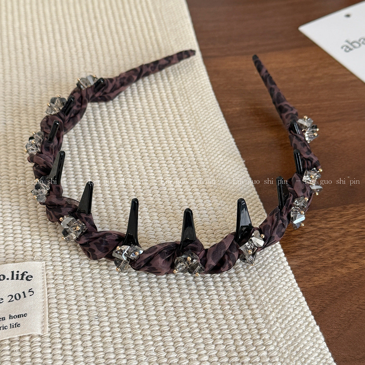 Rhinestone Wave High-Top Headband