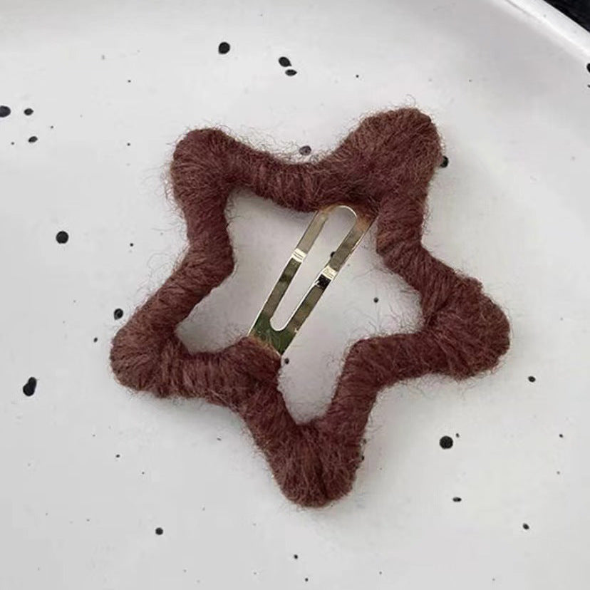 Cozy Star Wool Hair Clip