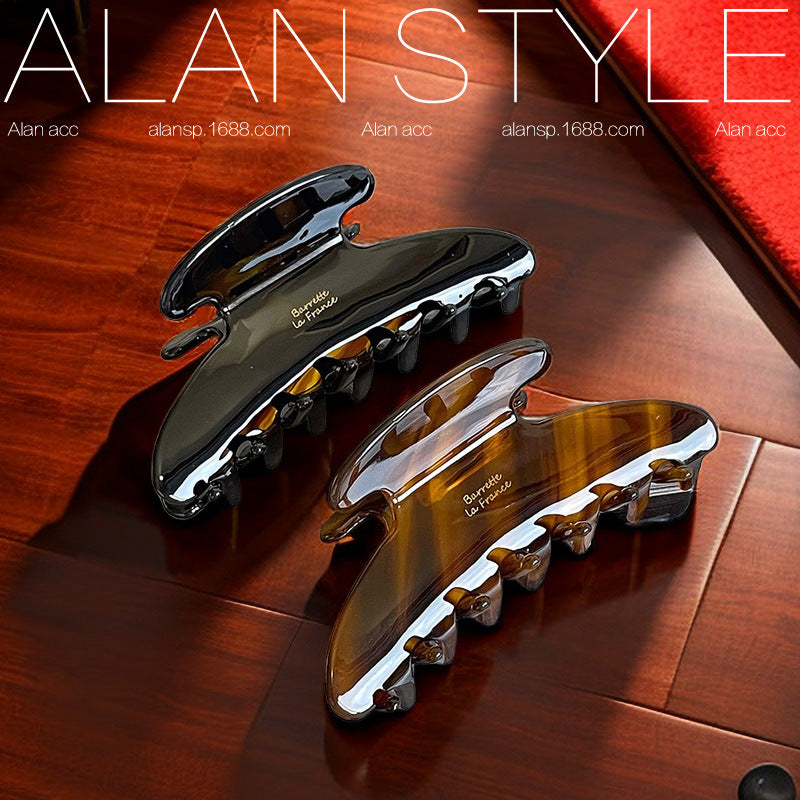 Black Medium Acetate Hair Clip