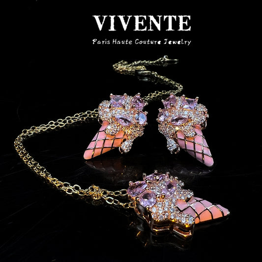 Sweet Frost — Enamel Ice Cream Jewelry Set