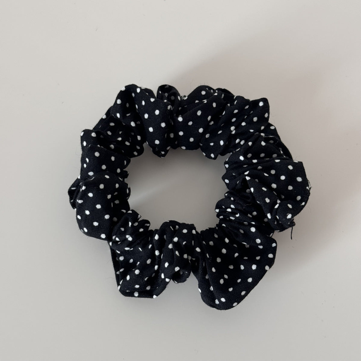 Polka Dot Ruffle Mini Scrunchie