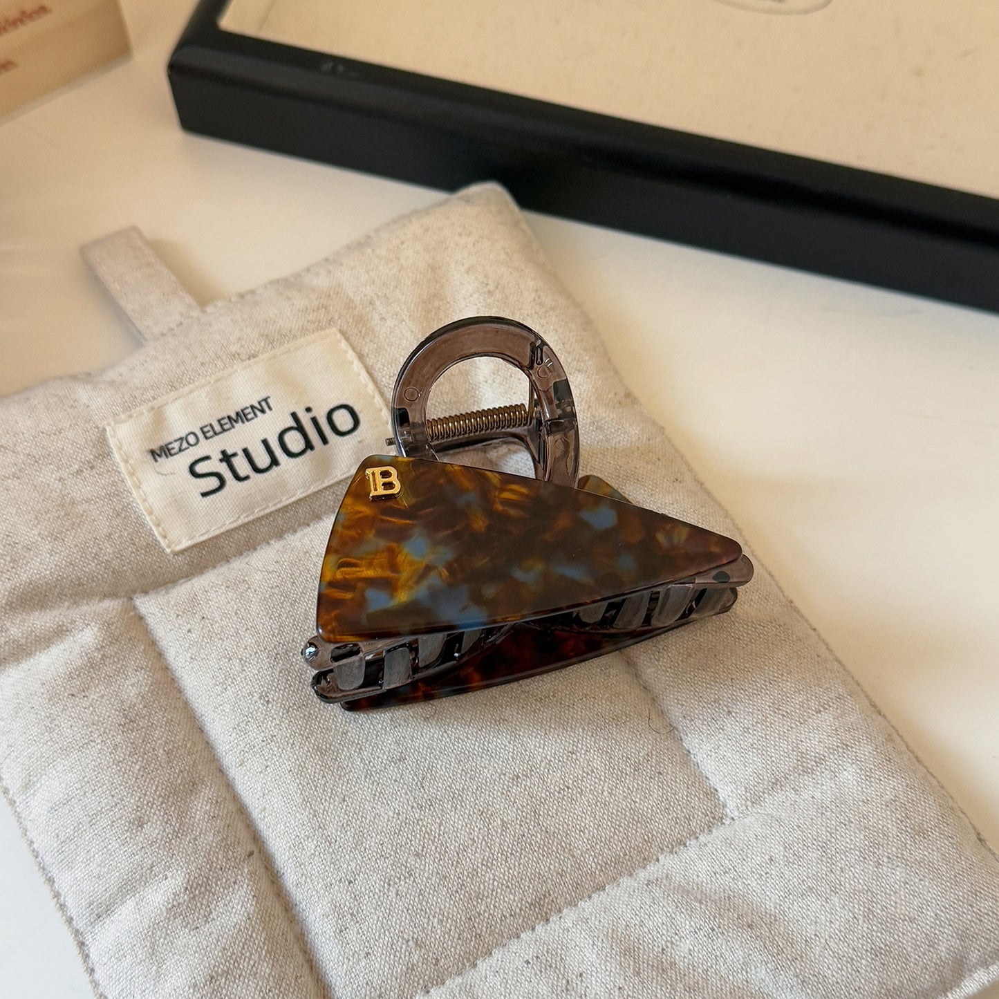 Triangle Acetate Half-Up Hair Claw