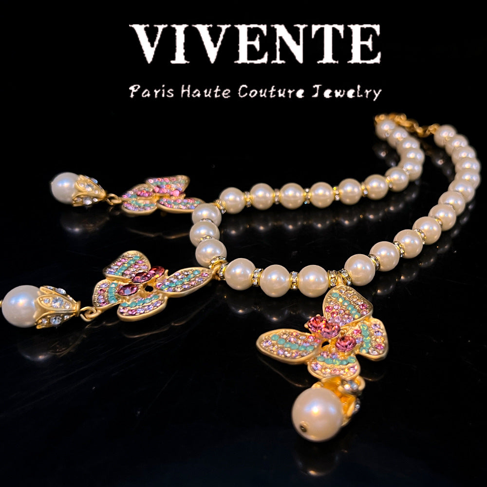 Rainbow Drizzle — Enamel Umbrella Jewelry Set