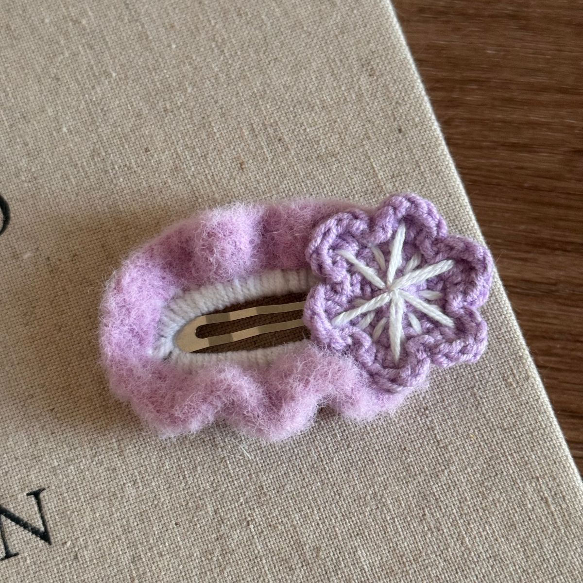 Cute Christmas Knit Hair Clip