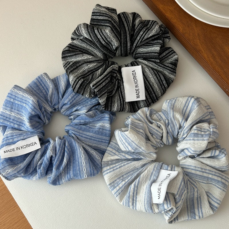 Sea Salt Striped Hair Scrunchie
