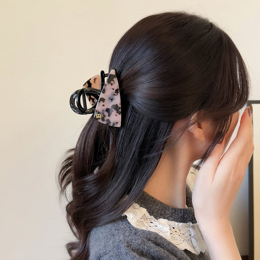 Triangle Acetate Half-Up Hair Claw