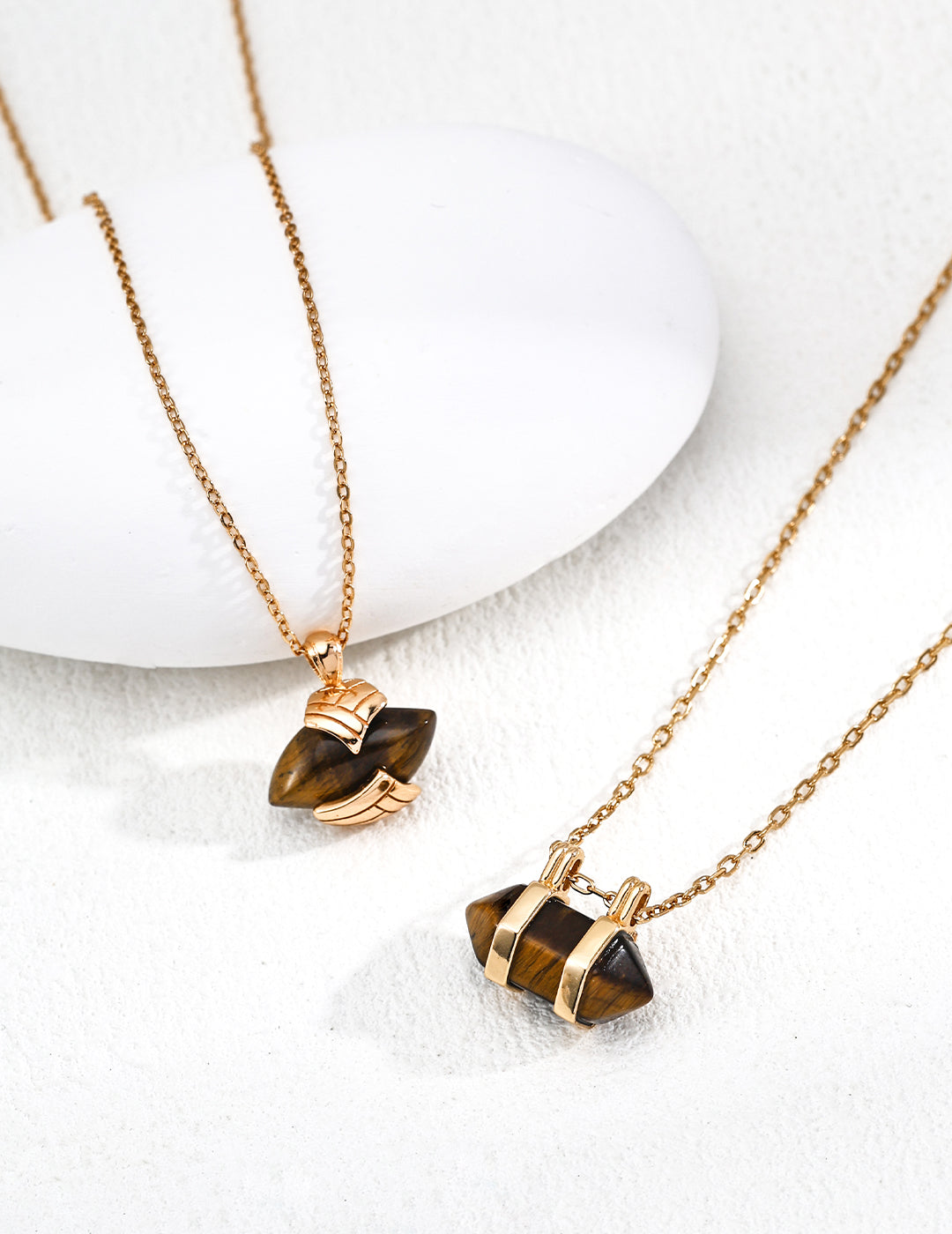 S925 Silver Classic Tiger Eye Pendant Necklace - Elegant Silver Jewelry, Timeless Tiger Eye Necklace, Retro Gemstone Pendant, Handmade Silver Accessories