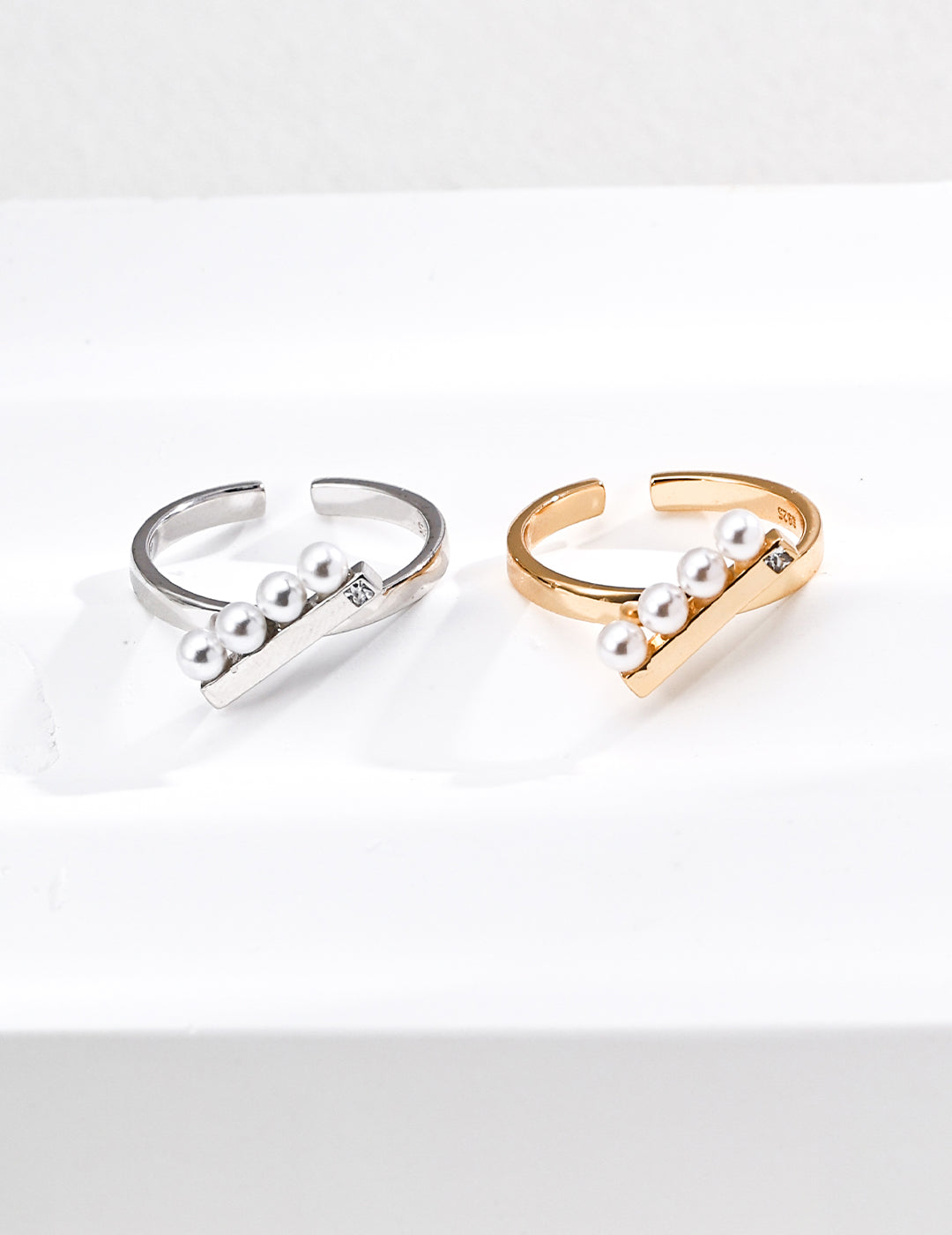 S925 Silver Elegant Faux Pearl Ring - Classic Silver Jewelry, Timeless Faux Pearl Ring, Simple Elegant Ring, Handmade Silver Accessories