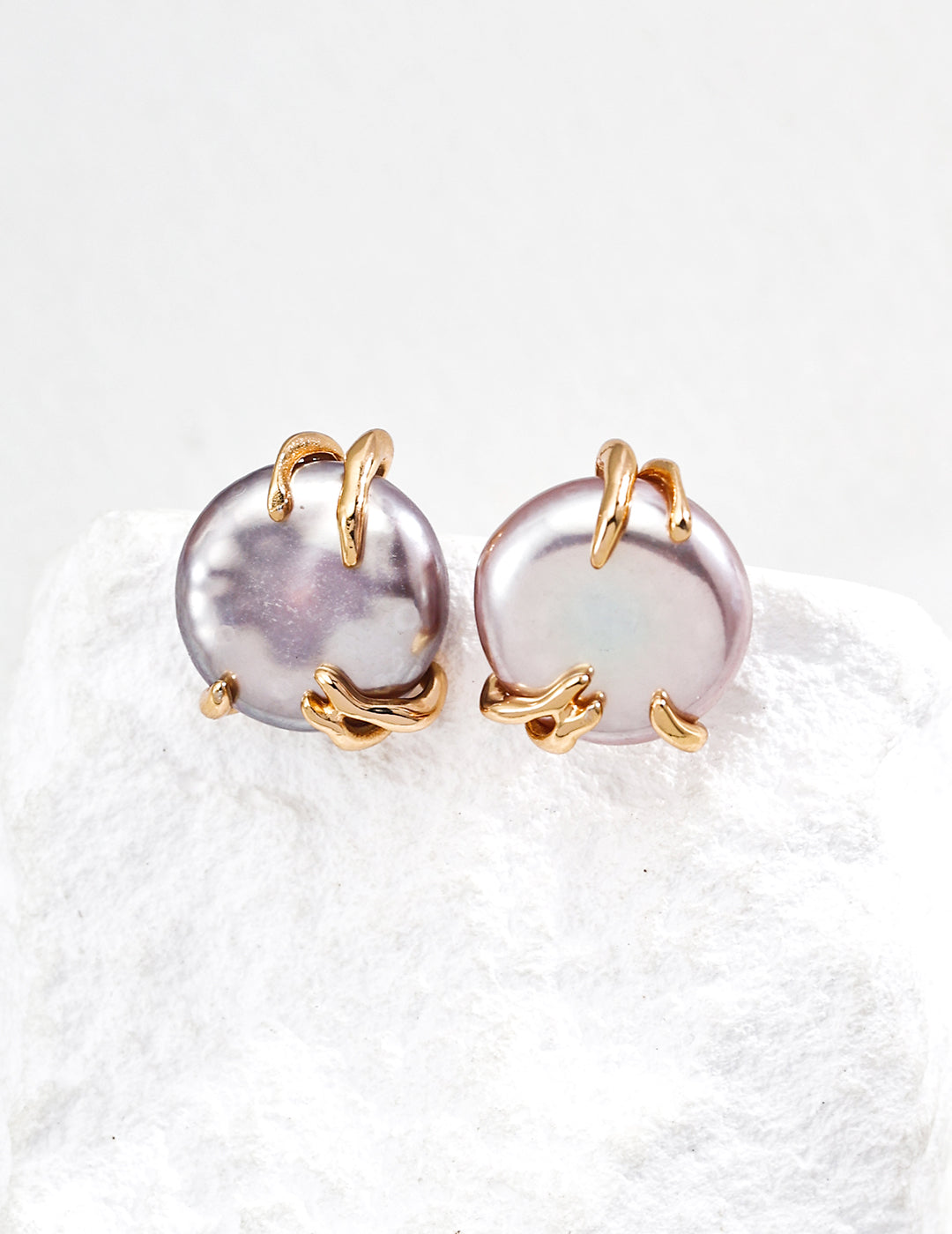 S925 Silver Grey Pearl Stud Earrings - Elegant Silver Jewelry, Classic Pearl Studs, Timeless Grey Pearl Earrings, Handmade Silver Accessories