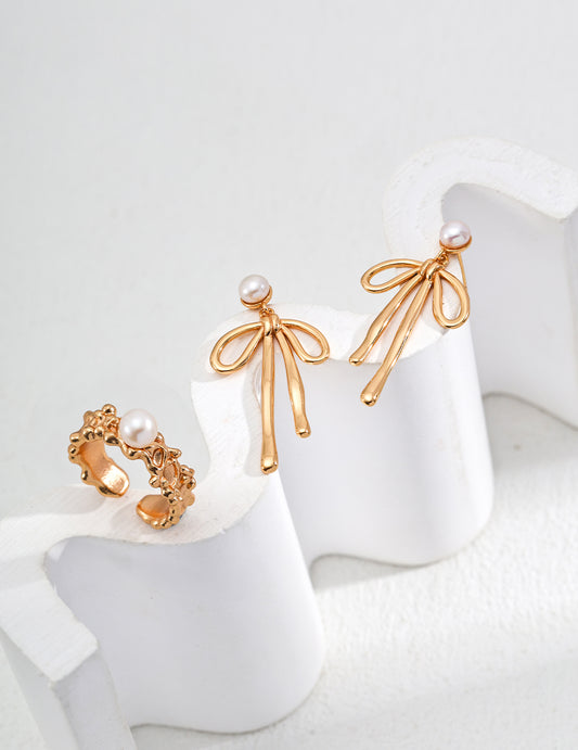 Elegant sterling silver pearl hoop earrings, timeless jewelry for women