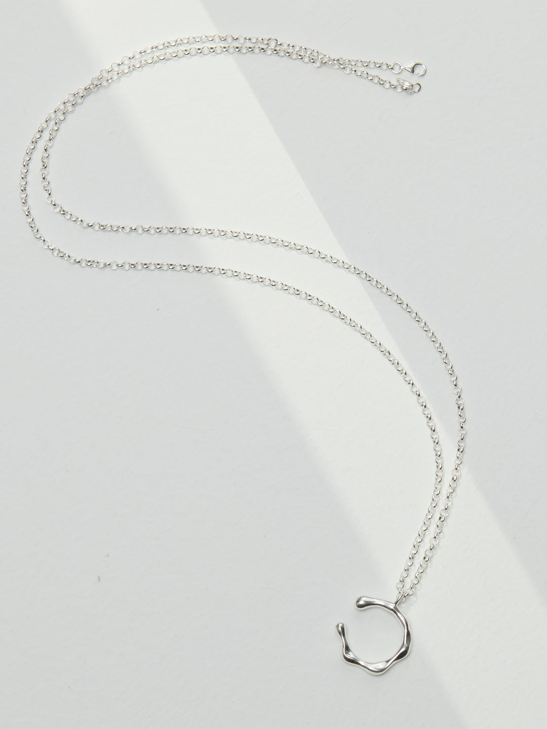 Dainty sterling silver long chain necklace, minimalist layering jewelry for women