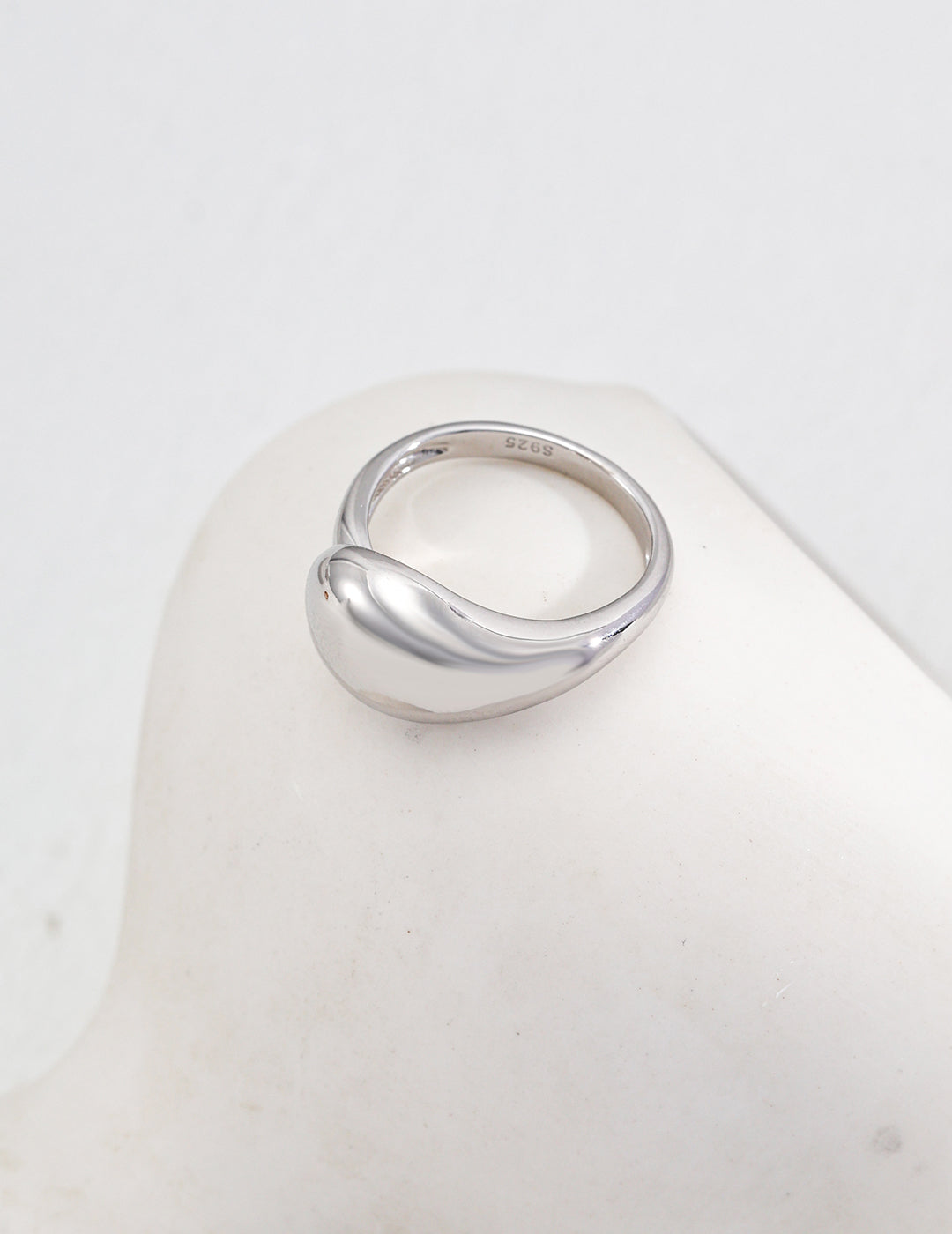 Elegant 925 silver brushed texture band ring, timeless everyday accessory
