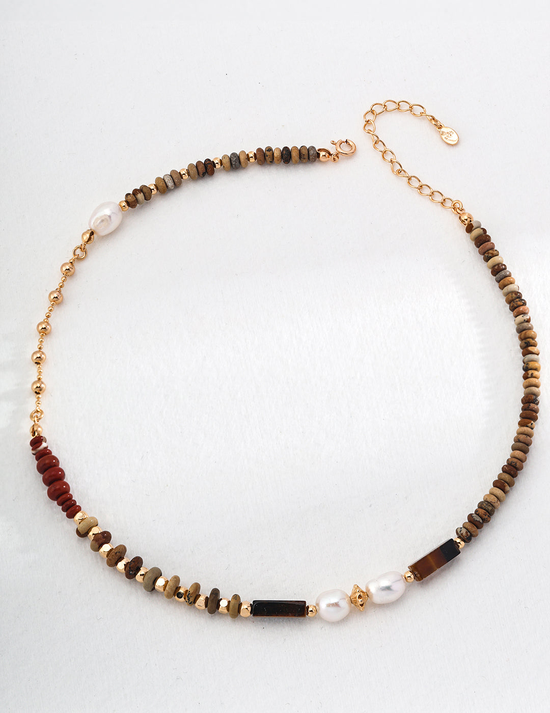 Vintage sterling silver pearl necklace, handmade natural gemstone jewelry with timeless design