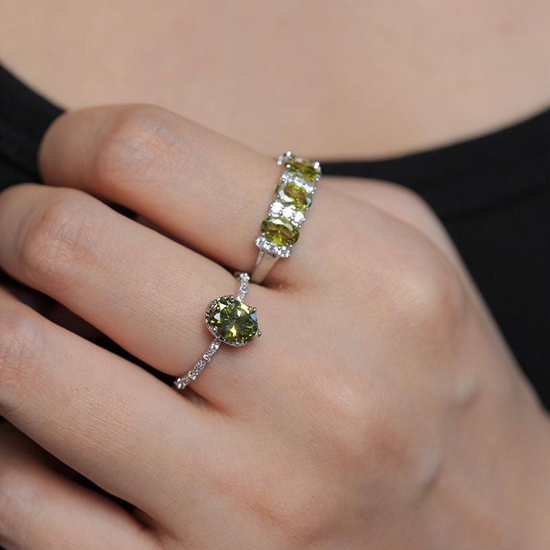 Norwegian Forest Zircon Ring Set