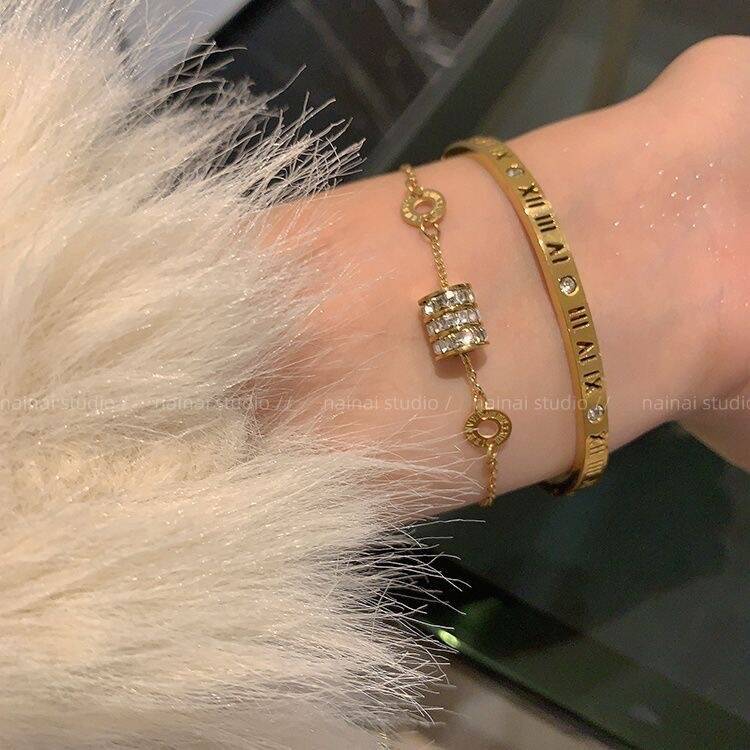 Gold Stainless Steel Bracelet Set
