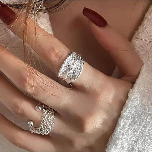 Textured Wrinkle Open Ring