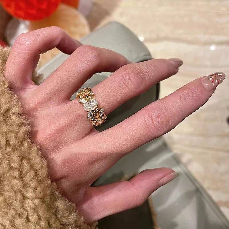 Vintage Gold Zircon Ring