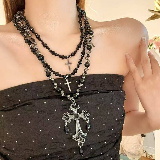 Layered Cross Necklace