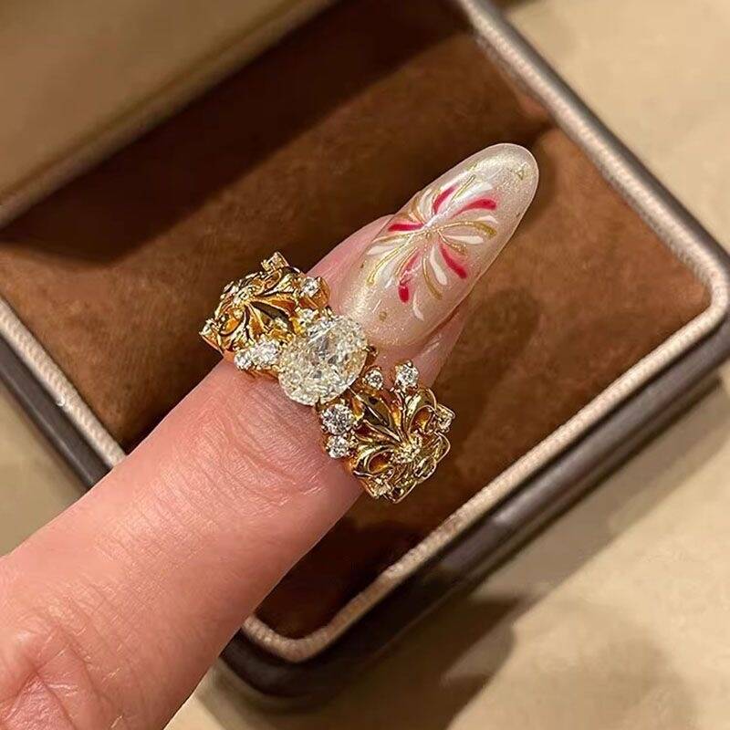 Vintage Gold Zircon Ring