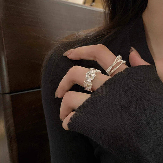 Multi-Layer Floral Wrap Ring