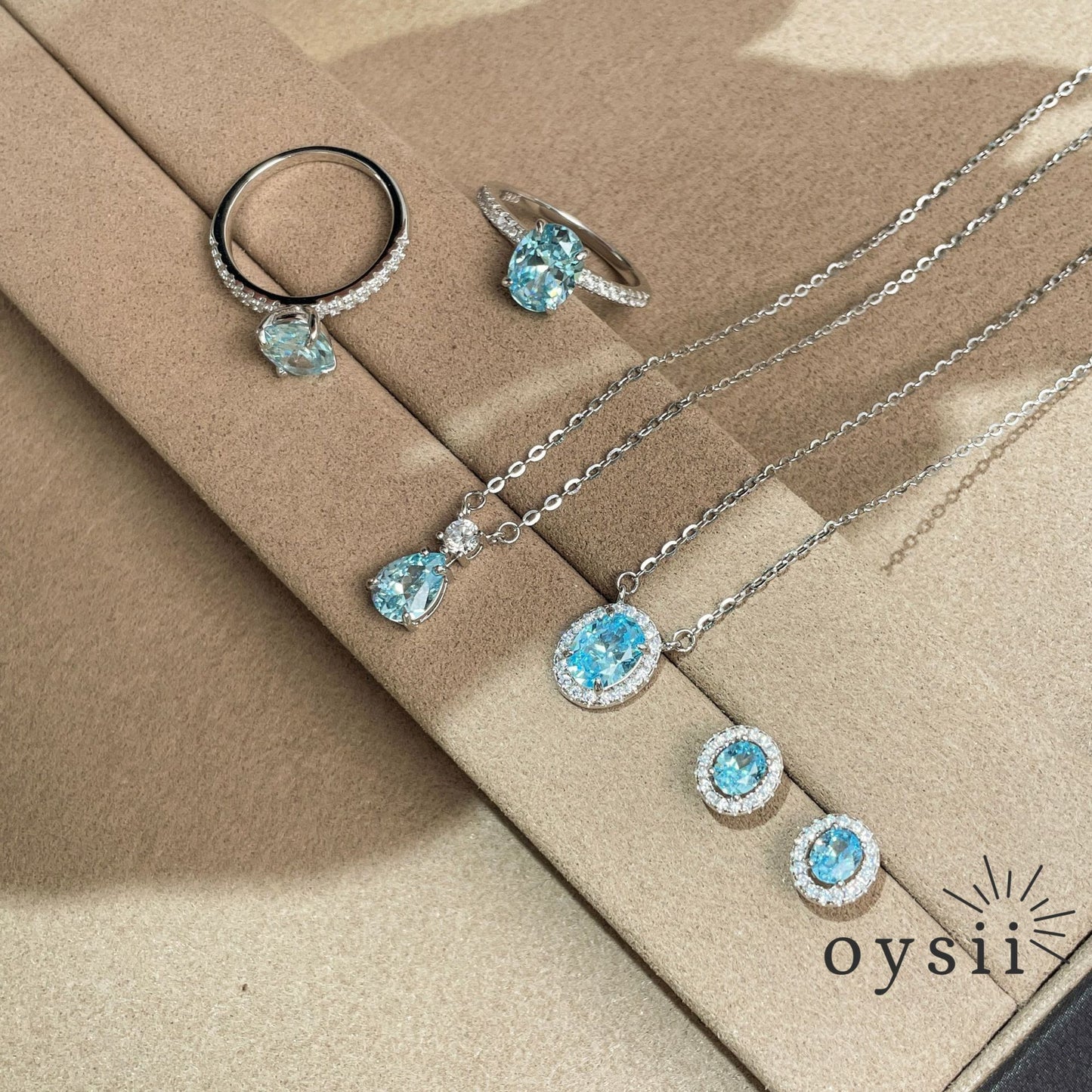 Ocean Whispers — S925 Silver Petite Blue Zircon Earrings