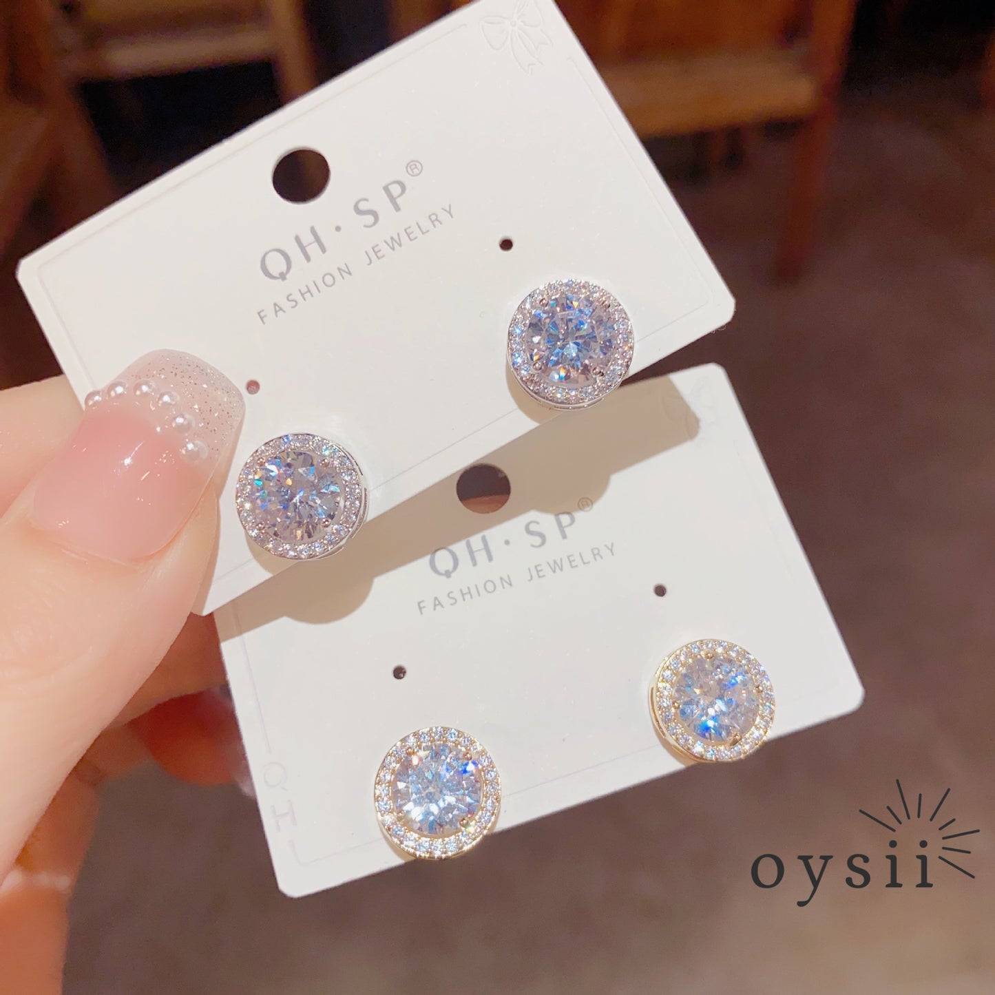 Luna Dot — Micro Pavé Zircon Stud Earrings