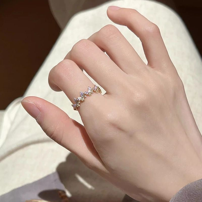 Versatile Floral Ring Set