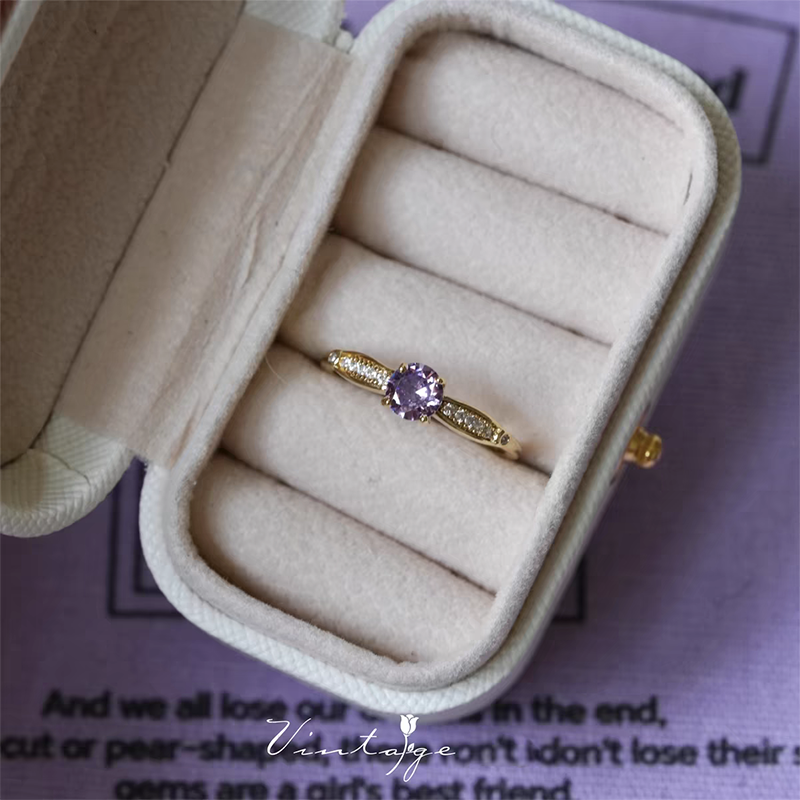 Shiny Purple Open Band Ring