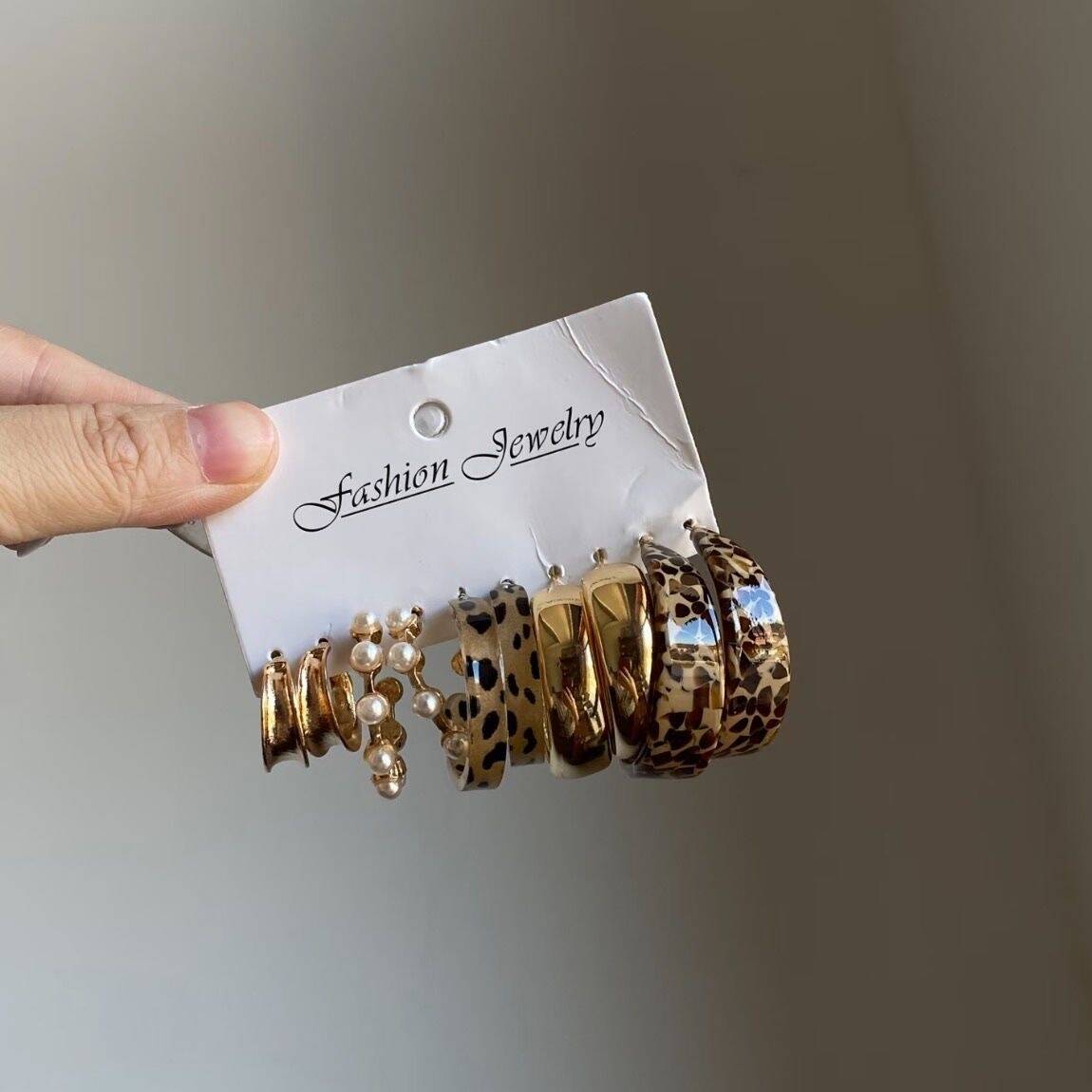 Leopard Print Earring Set