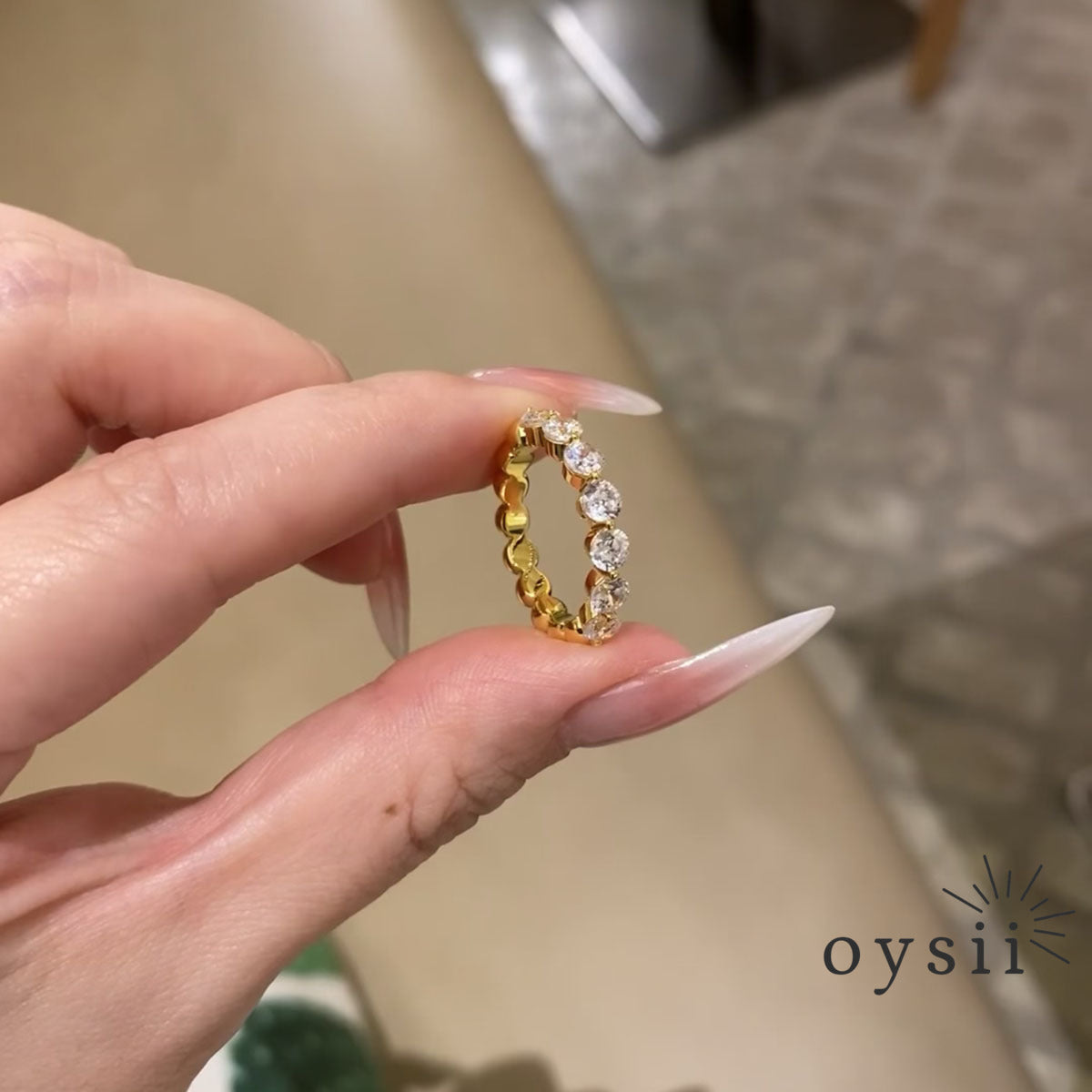 Étoile Pure – French Minimalist Pearl Zircon Ring