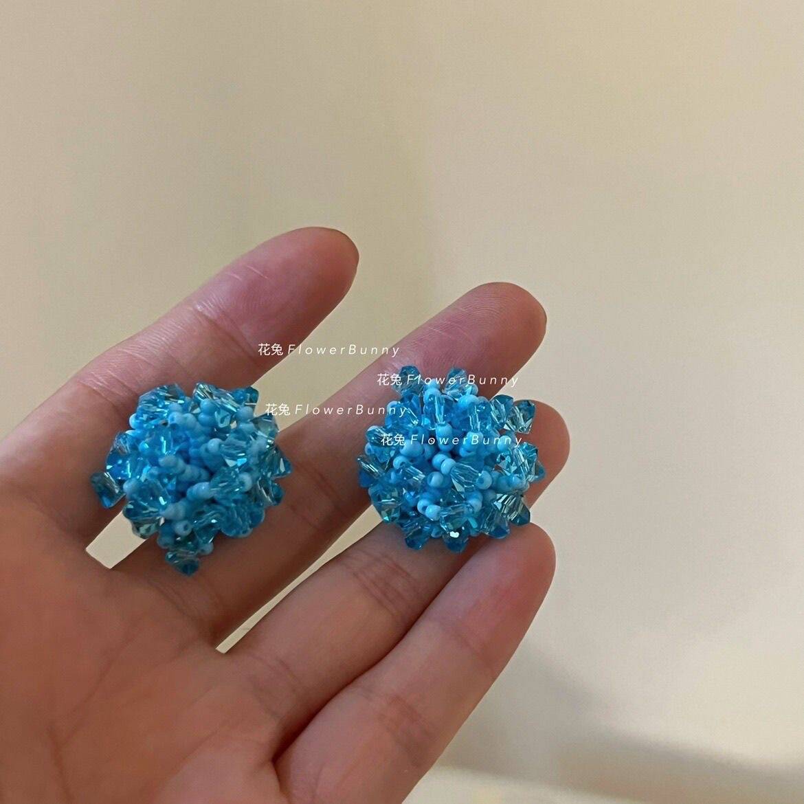 Blue Bead Earrings