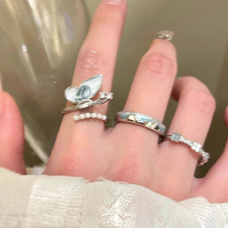 Blue Elegant Stackable Ring