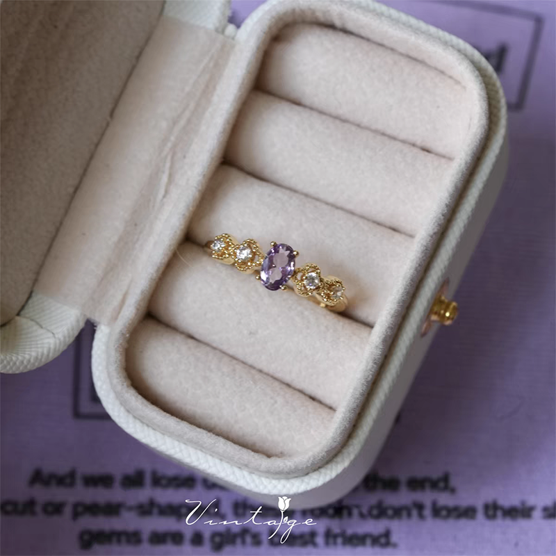 Shiny Purple Open Band Ring