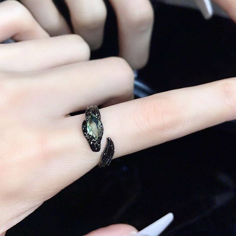 Zircon Snake Ring Set of 2