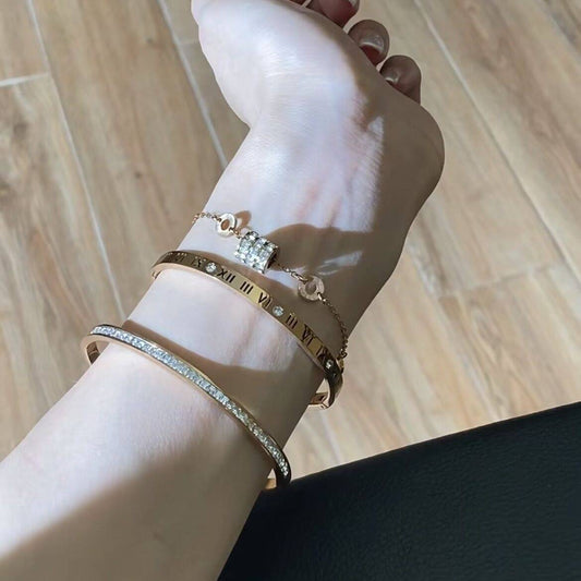 Rose Gold Bracelet Set of 3