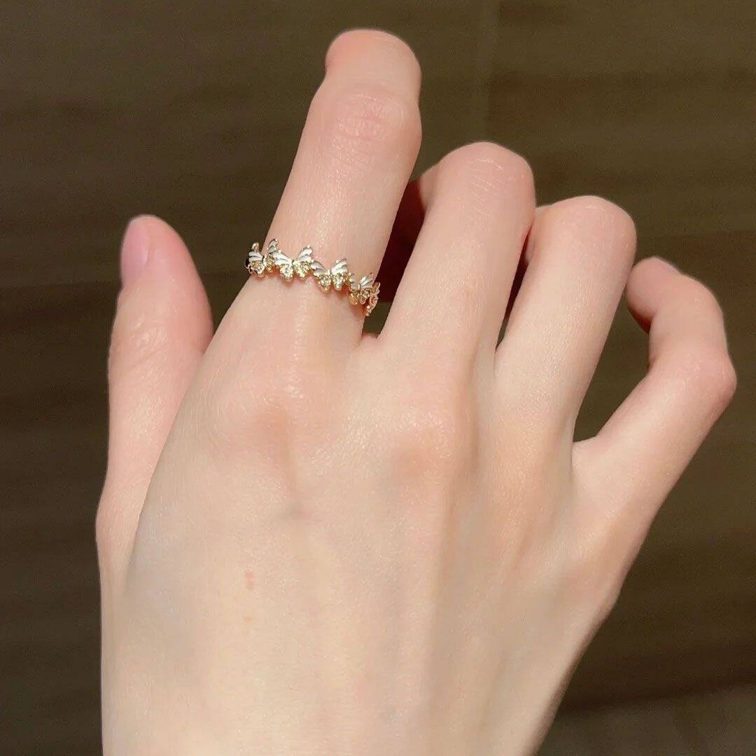 Butterfly Aesthetic Ring Set