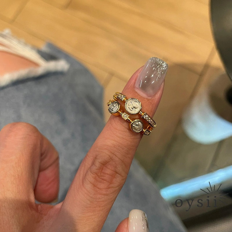 Athenian Relic — Vintage Double Coin Ring