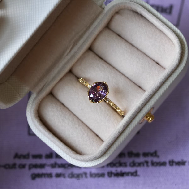 Shiny Purple Open Band Ring