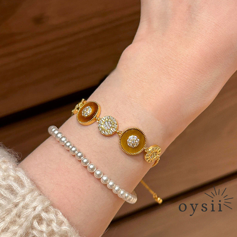 Solar Voyage – Tiger Eye Compass Bracelet