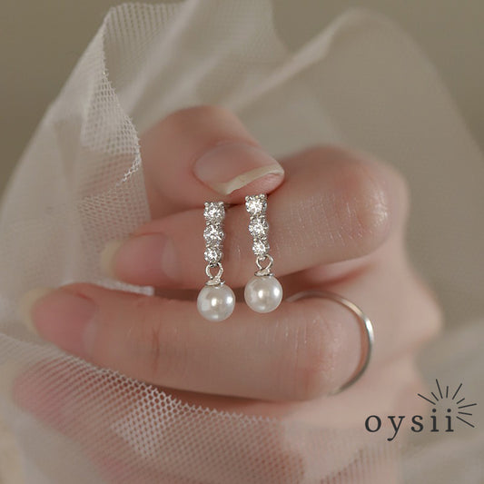 Pearl Sonata — S925 Silver Elegant Shell Pearl Earrings