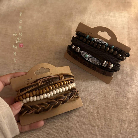 Braided Rope Layered Bracelet