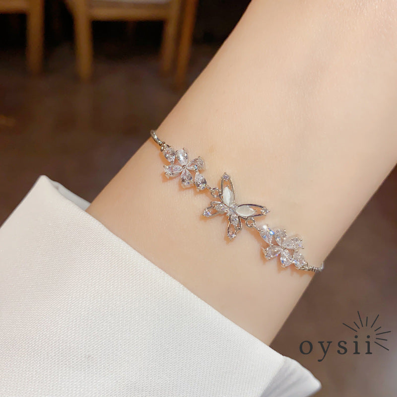 Butterfly Ballet — Micro Pavé Adjustable Bracelet