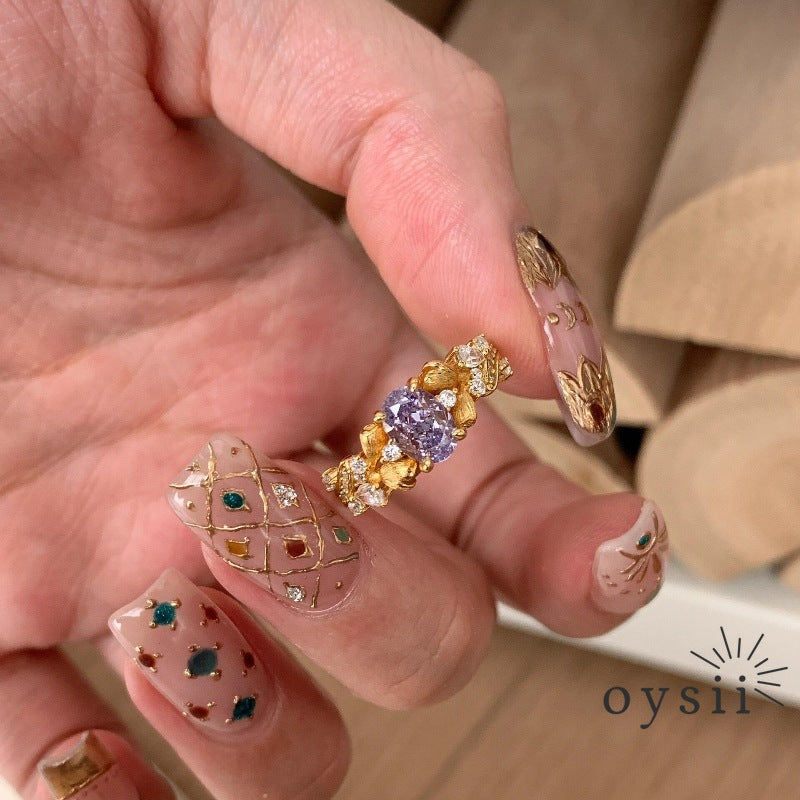 Imperial Bloom — Vintage Starry Tassel Bauhinia Ring