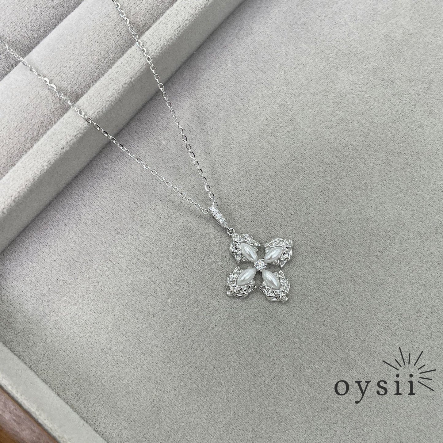 Lucky Clover — S925 Silver Vintage Cross Necklace