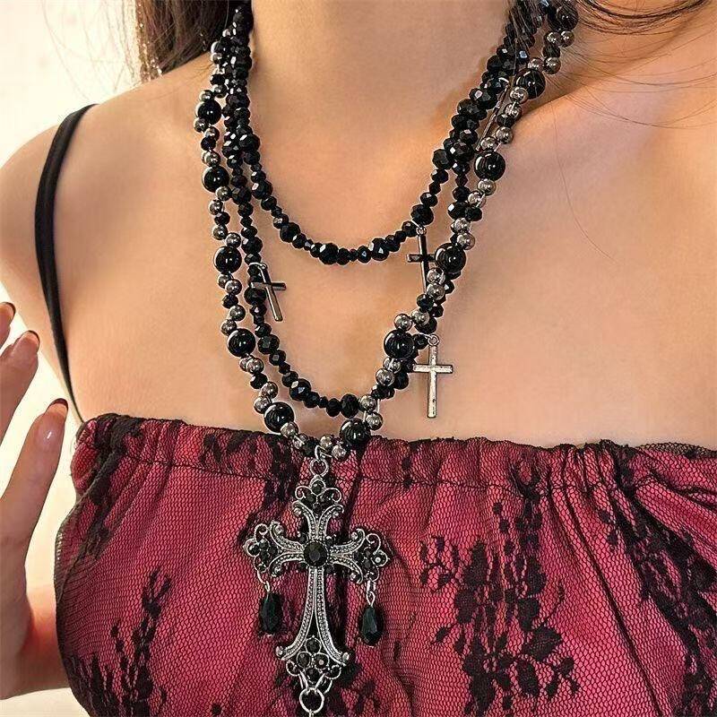 Layered Cross Necklace