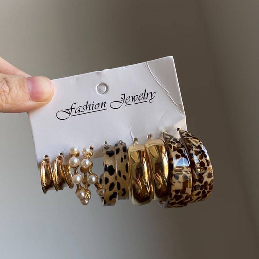 Leopard Print Earring Set