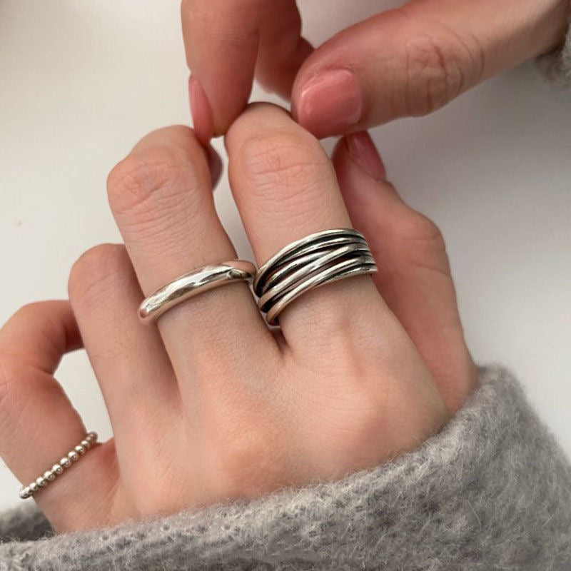 Vintage Cross Open Band Ring