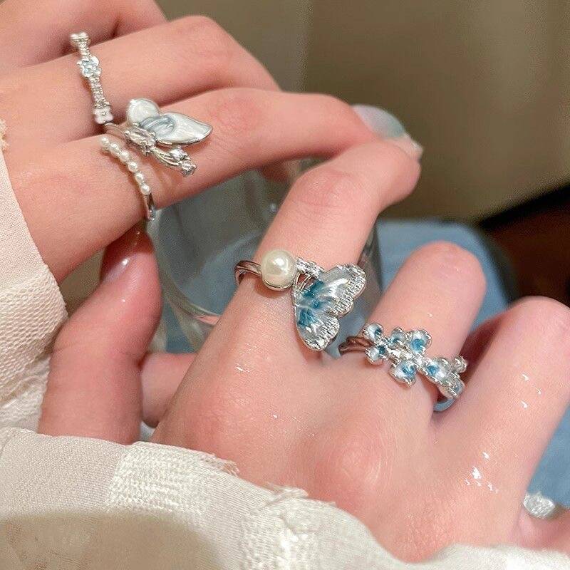 Blue Elegant Stackable Ring